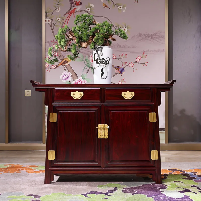 二联神柜(素面) · 红酸枝（巴里黄檀）